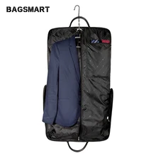 BAGSMART водостойкие черные мешок для хранения одежды с молнией с Зажим для ручки платье костюм Сумка мужская деловая Gar Мужская t сумка дорожная сумка для костюма
