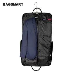 BAGSMART водостойкие черные мешок для хранения одежды с молнией с Зажим для ручки платье костюм Сумка мужская деловая Gar Мужская t сумка
