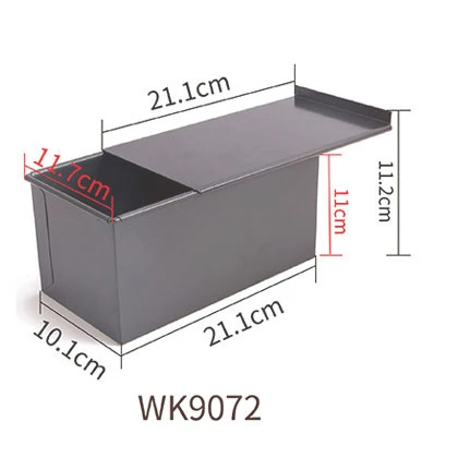 Прямоугольная большая форма для выпечки хлеба коробка с крышкой для изготовления хлеба детская выпечка торта ко дню рождения Кондитерские десертные формы украшения инструменты - Цвет: WK9072