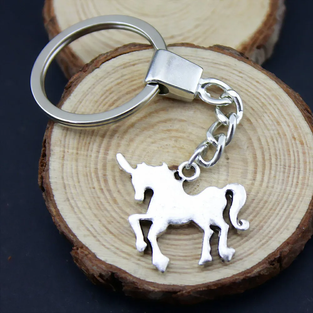 

Home Decor Metal Crafts Party Favors Unicorn Pendants DIY Car Key Ring Holder Souvenir For Gift