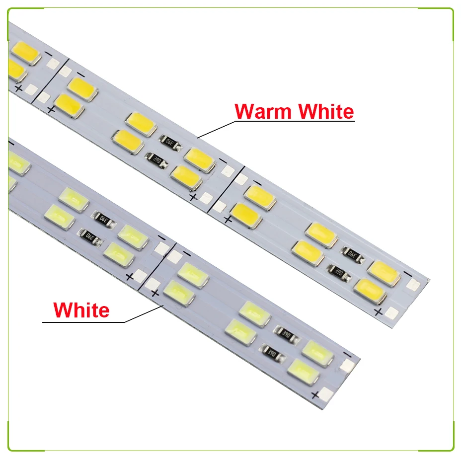 Супер яркий светодиодный жесткий стойкая LED полоса свет двойной чип DC12V 50 см 72 светодиодный SMD 5730 Алюминий сплав светодиодный полосы света
