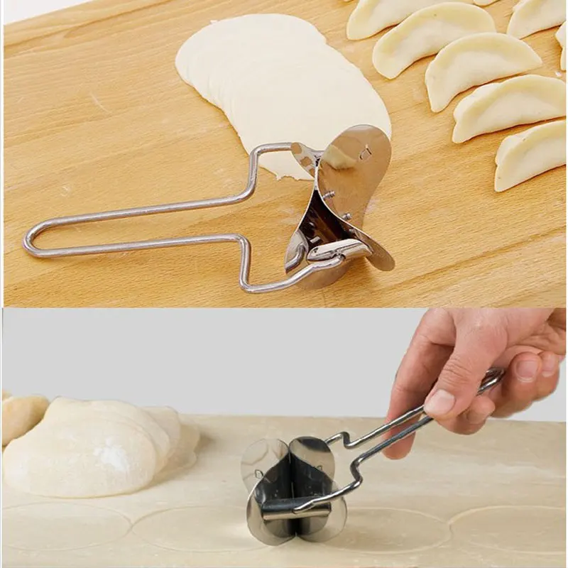 2Pcs Dumpling Maker Circle Dumpling Cutter Making Machine Stainless Steel Dough Press Dumpling