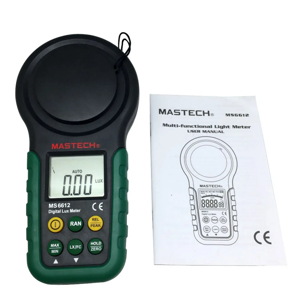 

MASTECH New pro multi function Luxmeter MS6612 light meter foot candle auto range peak