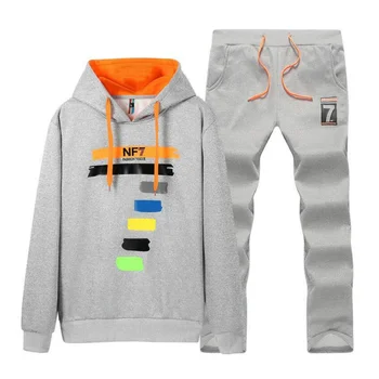 

Men Tracksuit Set Autumn Winter Fleece Hood Top + Pants Sweatshirts 2 piece Set Hoodies Sporting Suit SportSet Sportswear 4XL