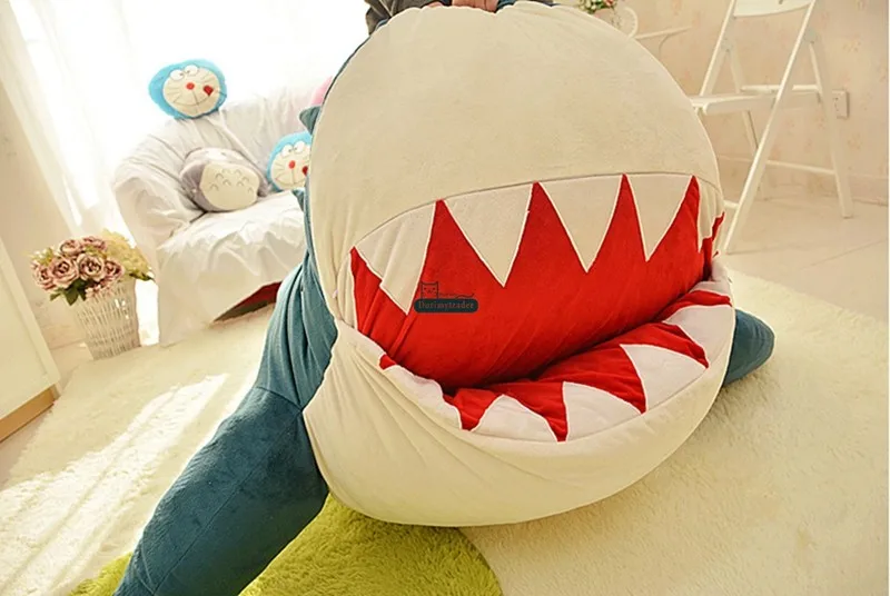 Dorimytrader New 200cm Giant Stuffed Soft Plush Large Animal Shark Bed Carpet Tatami Mattess Sofa, Free Shipping DY60496 (9)