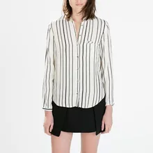 Nice Spring Women Classic Striped Blouse Office OL Shirt Long Sleeve Single Breasted Shirt Casual Slim Blouse CP85