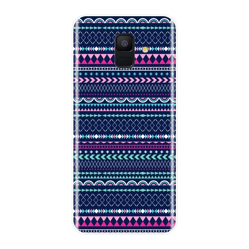 Задняя крышка для Samsung Galaxy A5 A7 2018 A6 A8 Plus силиконовый мягкий этнический чехол Totems A3