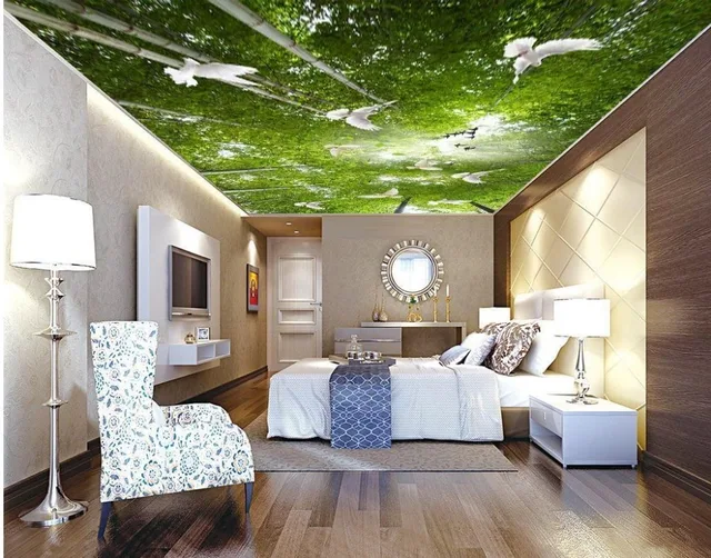 Aliexpress.com : Buy 3d mural designs Bamboo Sky Ceiling 