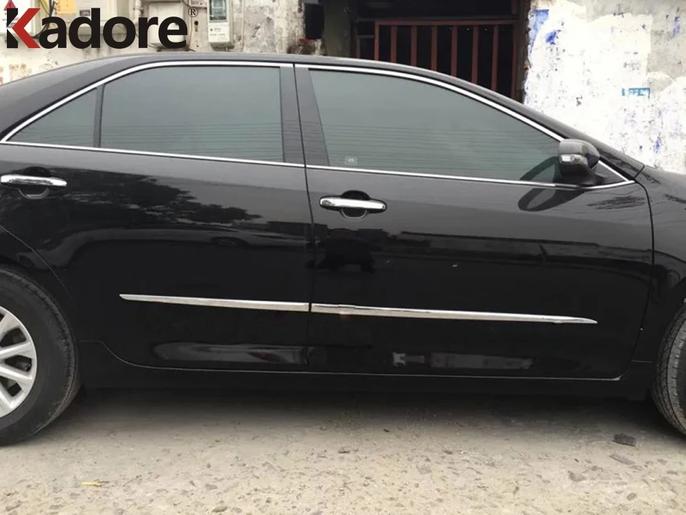 Для Toyota Camry 2015 2016 ABS Хромированная Боковая дверь обшивка кузова порога не подходит