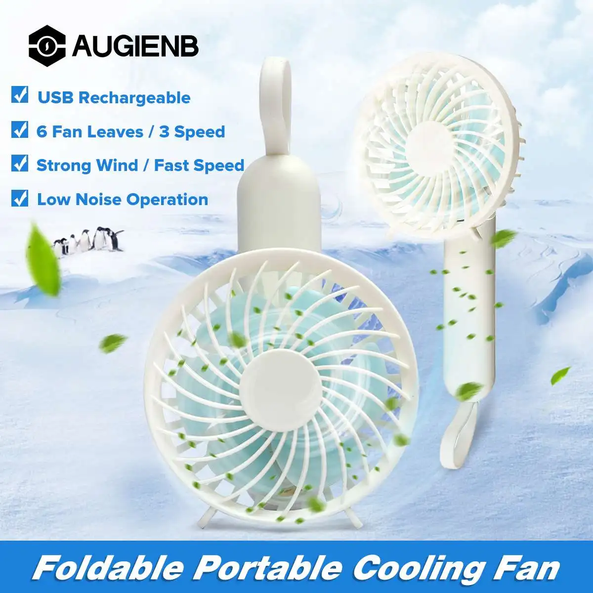 

Mini Portable Handheld USB Fans Rechargeable 3-Speed Adjustable Summer Cooler Home Desktop Office Students Dormitory Cooling Fan