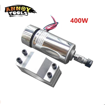 

Free Shipping ANNOYTOOLS 400W cnc DC spindle motor 52mm 12-48v motor + ER11 chuck + clamp ER11 mount bracket for PCB Engraving