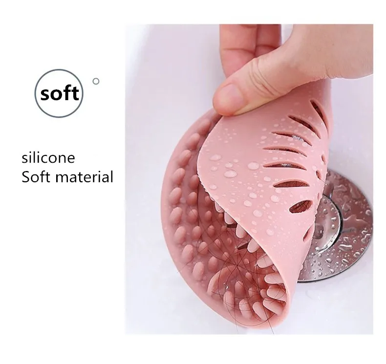 XUNZHE 3Pcs 14cm flower type silicone kitchenware sink strainers drain filter bathroom hair recuperator