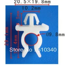 100 шт. автоматическое пластиковое крепление автомобильные клипсы Автомобильная стойка для капота подставка для удочки чехол для Nissan24220-89986