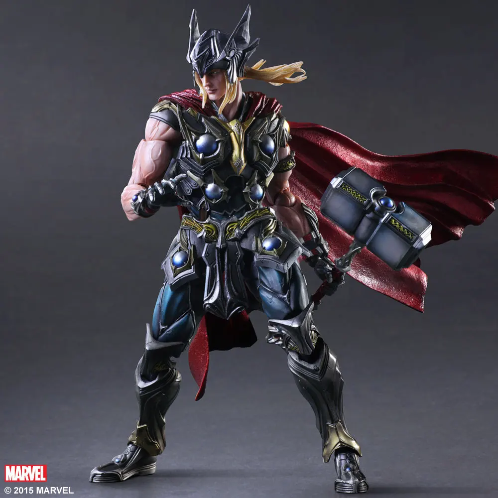 25 см Play Arts PA Marvel супер герой фильм Тор Аниме ПВХ Фигурки игрушки Аниме Фигурка Коллекция Модель игрушки для детей Подарки