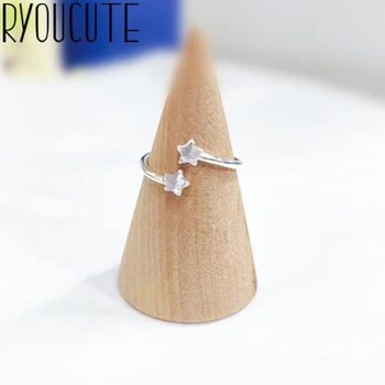 

Retro Vintage Silver Color Star Rings for Women Engagement Jewelry Adjustable Finger Rings Anillos 2019