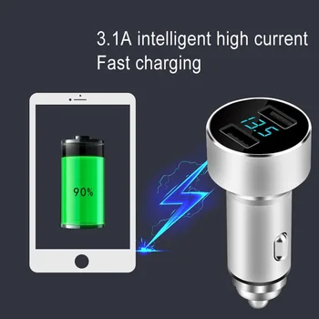 

New Car Phone Charger Charging LED Dual USB 2 Port Portable Efficient Socket Adapter CSL2018