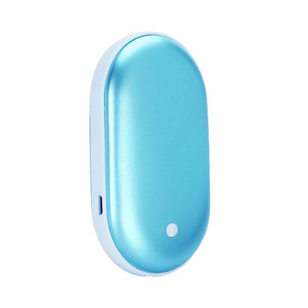 Ручной обогреватель перезаряжаемый карманный обогреватель зарядное устройство для телефона 3000 мАч - Цвет: Blue