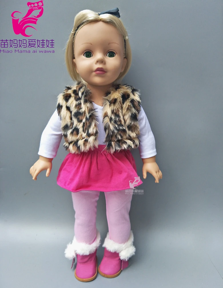Black Ruffle Leggings with Pink Bow1 18 in Doll Clothes For American Girl Dolls