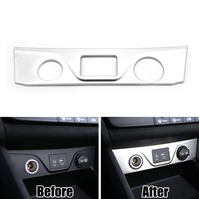 

Chrome Cigarette Lighter Trim Cover Molding Garnish Fit For Hyundai Tucson 2016-
