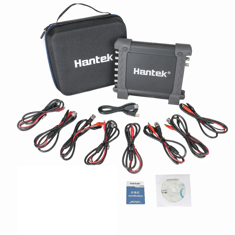 Hantek 1008B автомобильный Осциллограф USB ПК 8 каналов программированный генератор