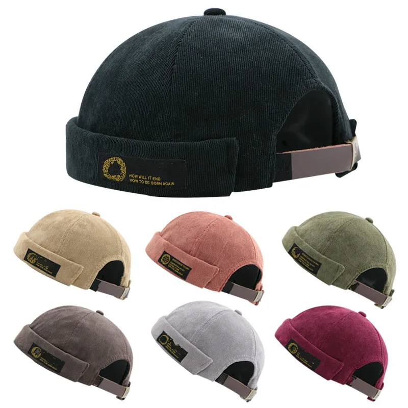 

2019 New Casual Hats Patch Skullcap Spring Autumn Beanies Hat Men Women Hip-hop Retro Cap Portable Fashion Sailor Hat