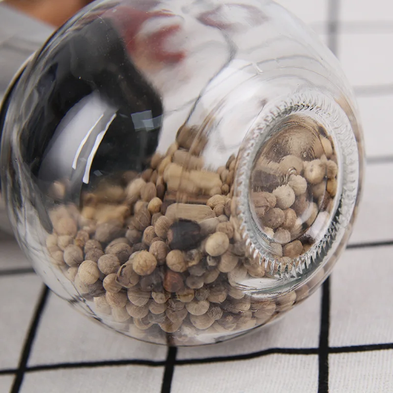 New Manual Stainless Steel Salt Pepper Mill Glass Bottle Grinder Spice Grinder Pepper Shaker Kitchen Tool Pepper Grinder 06