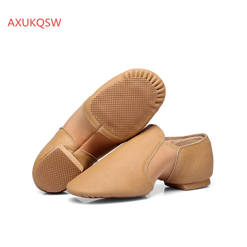 Dance shoes leather Latin dance jazz shoes ladies men's sports shoes ballet black girls children's sports shoes EU43 leath