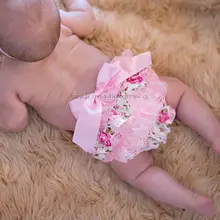 Toddler Baby Infant Girl Underwear Lace Ruffle Bloomer Nappy Cute Bow Underwear Panty Diaper Cover Bottoms