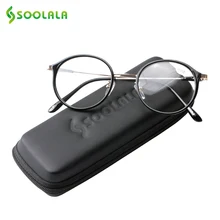SOOLALA очки для чтения, оправа для очков для мужчин и женщин, оправа для очков, оправа для очков, оправа для мужчин, круглые оправа для очков TR90