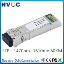 10G CWDM-SFP+-ZR, 10GBASE CWDM SFP+ волоконный приемопередатчик, 10G 80KM 1470~ 1610nm ZR SFP+ волоконно-оптический модуль, DDM, совместимый с Cisco