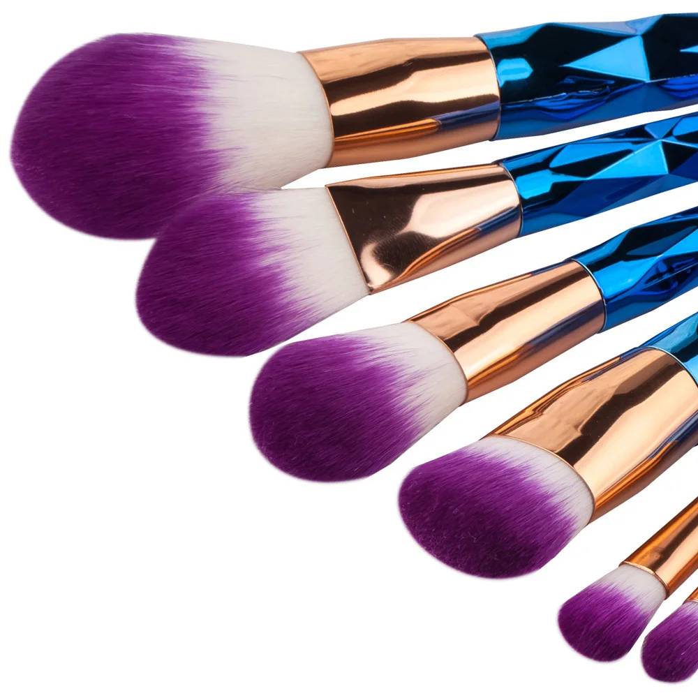 Tesoura de Maquiagem blush em pó da sombra Tipo : White Unicorn 7pcs / Blue Diamond 7pcs