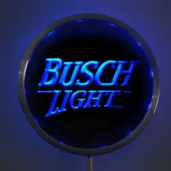 Rs-a0088 Busch Light Beer светодиодный неоновый КРУГЛЫЕ ЗНАКИ 25 см/10 дюймов-Бар знак с RGB многоцветной функцией дистанционного беспроводного