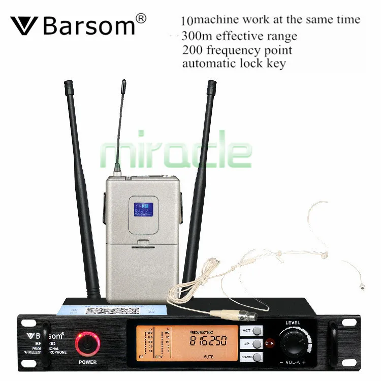 

Barsom BR-100D wireless professional headset microphone stage performance stage show/compere microphone 300m remote Freeshipping
