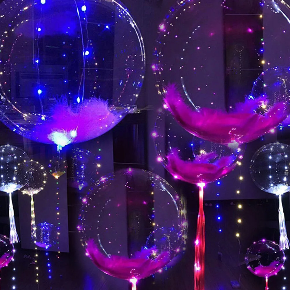 Горячая 18-дюймовый светящийся светодиодный шар 3 м светодиодный воздушный шар строки круглый пузырь гелиевые шары Детские Надувные игрушки подарки