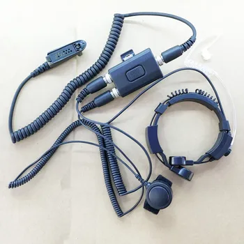 

High sensitive Throat control mic headset earphone Dual PTT for Motorola GP328,GP338,GP340,GP360,GP339,PTX760 etc walkie talie