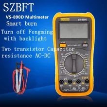 VS890D мультиметр цифровой точность измеритель емкости цифровой амперметр дисплей универсальный счетчик