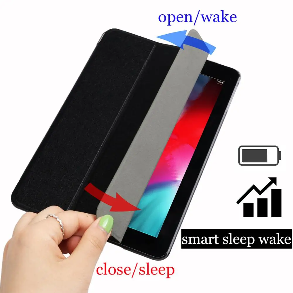 QIJUN tablet flip case for Samsung Galaxy Tab A 8 2019 Plus Smart wake Sleep PU leather fundas Stand cover bag for SM-P200/P205