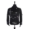 Rare MJ Michael Jackson Black Cotton Elastic Slim BAD Jacket Costume Clothing for Man Adore Stars 2