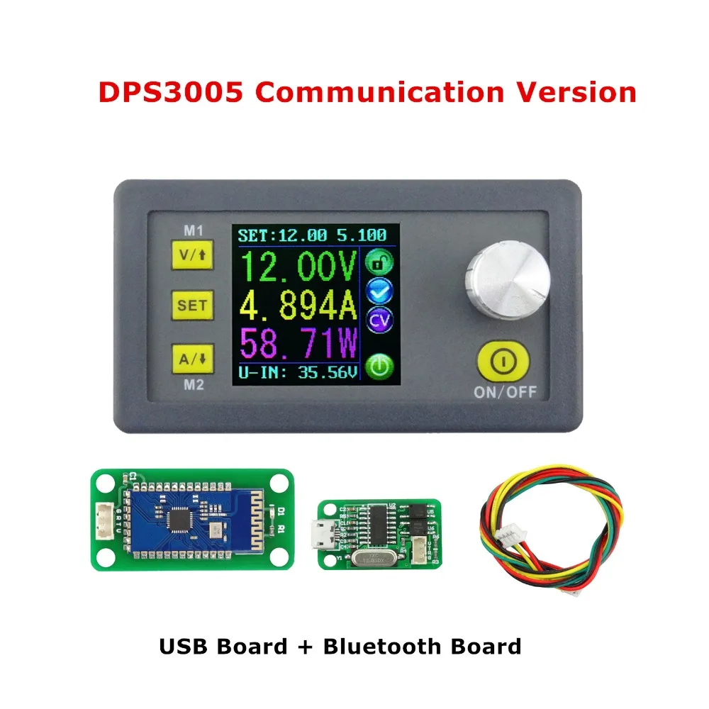 Programável de Tensão Módulo de Fonte de Alimentação Controle Constante Atual Step-down Buck Voltage Converter Cor Lcd Voltímetro Dps3005 Mod. 120914