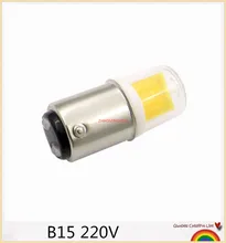Lâmpada regulável de led ba15d, 5w ac 12v 220v cob 1511 led para máquina de costura de lustre