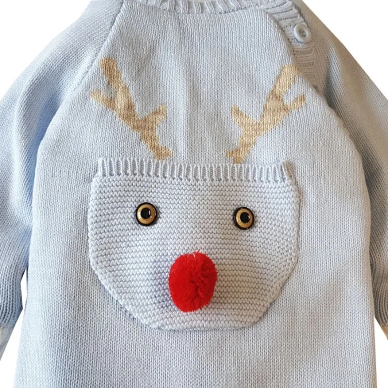 Детские комбинезоны; теплая хлопковая одежда с рождественским оленем для маленьких девочек и мальчиков; утепленный комбинезон; зимняя верхняя одежда для новорожденных