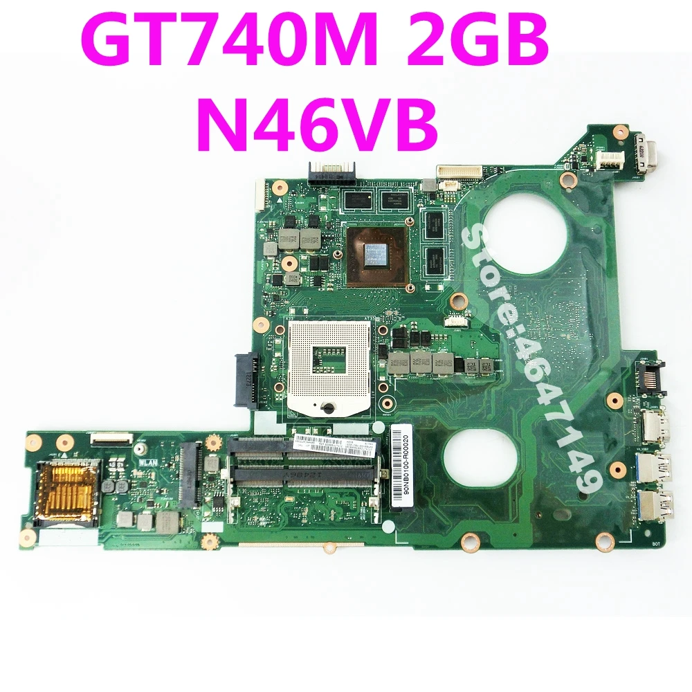 

N46VB GT740M 2GB Mainboard REV 2.3 For ASUS N46VZ N46VJ N46VM N46VV N46VB Laptop Motherboard SLJ8E HM76 Test 100% OK