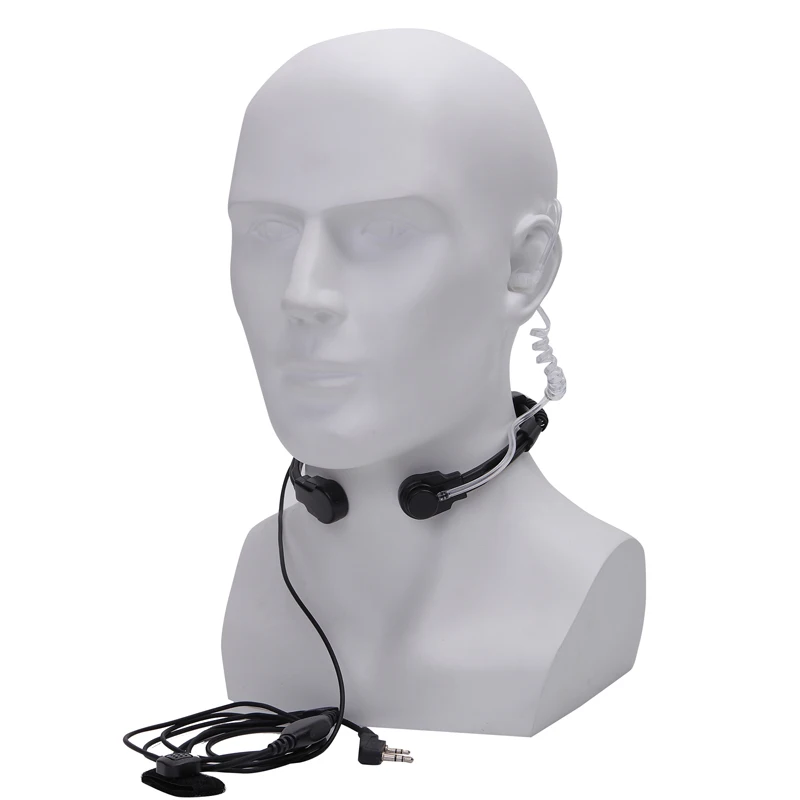 Laryngophone для baofeng 2-контактный горло микрофон гарнитура, функция PTT для Motorola радио иди и болтай Walkie Talkie