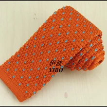 Оранжевый вязаный галстук-бабочка в форме сердца озеро синий горошек корейский стиль красивые узкие галстуки для мальчиков распродажа