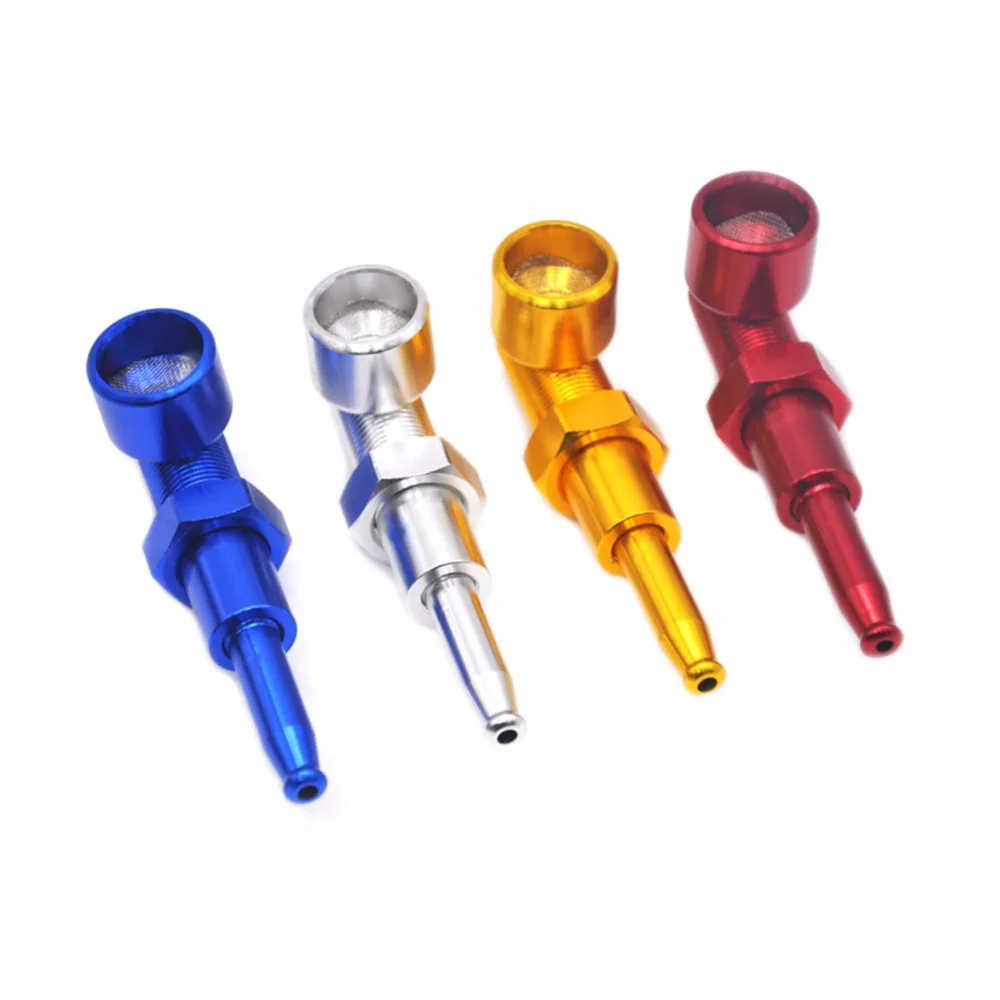 Portable Screws Metal Pipe Weed Tobacco Pipe Smoking Pipes Gift Mill