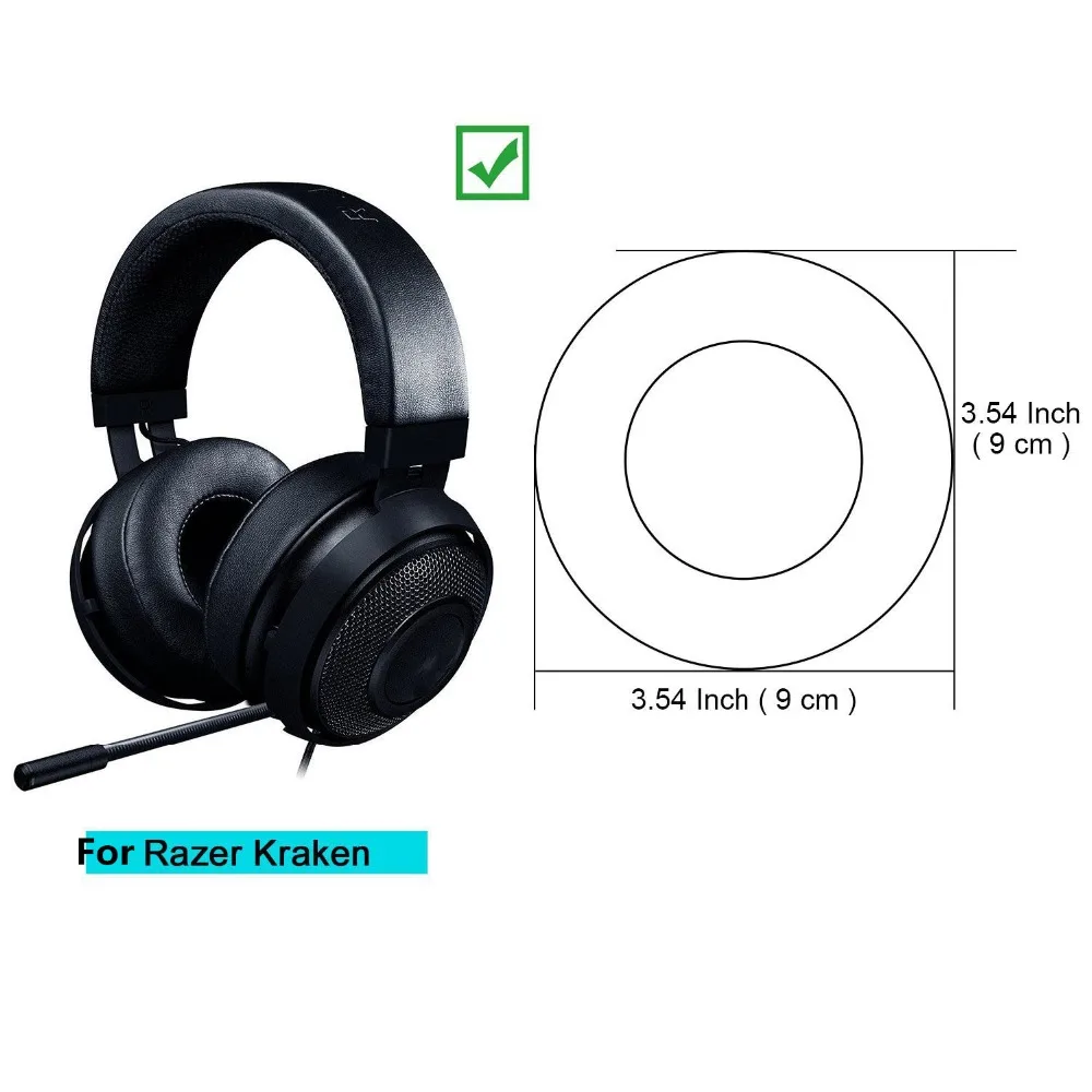 High Quality Protein Leather Foam Ear Pads for Razer Kraken Headphones Earpads 12 (8)