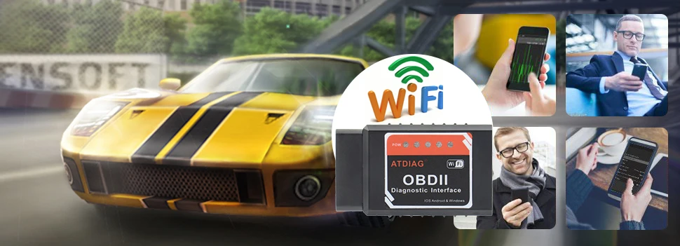 ATDIAG PIC18F25K80 чип супер OBD OBD2 ELM327 wifi V1.5 аппаратное обеспечение работает Android/iOS для телефона Android работает дизель