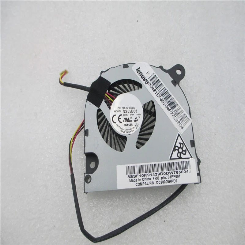 Ventilador de Refrigeração para Ns55b03 Original Dc28000hhd0 5 v 0.45a fã Notebook New Cpu 15j07 01ef091