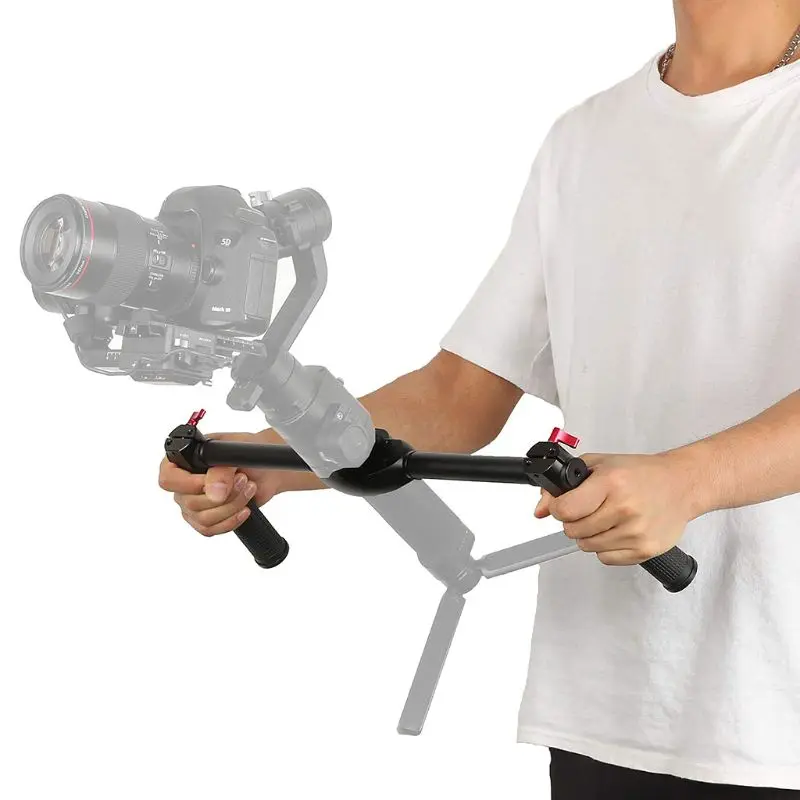 

Dual Handle Grip Extended Handheld Handlebar Kit Bracket Balance Bar Mount for DJI Ronin S Gimbal Stabilizer