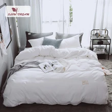 Белый однотонный Комплект постельного белья, роскошный плоский лист, двойное украшение, домашнее покрывало, постельное белье, хлопок, пододеяльник, набор, подарок
